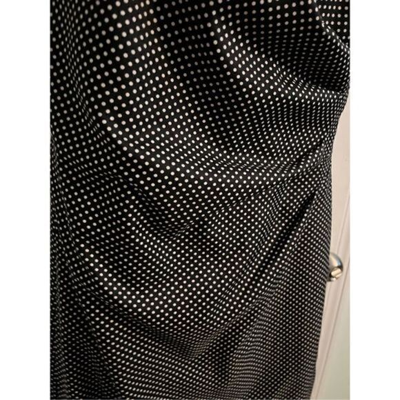 The Limited Black Sleeveless shift dress with tiny white polka dots. Size 6 - Picture 6 of 7